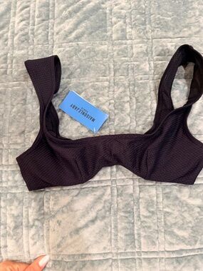 Maison Lejaby Black Bikini Top - Underwired. Size 32C